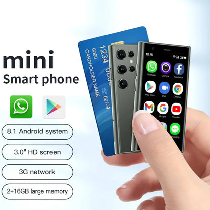 MiniSmart Compact Android Phone – 3G, 2.8" Display, 16GB Storage