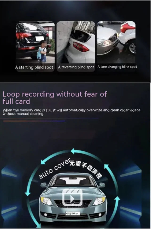 Dual-Lens HD 316-Inch Car Driving Recorder